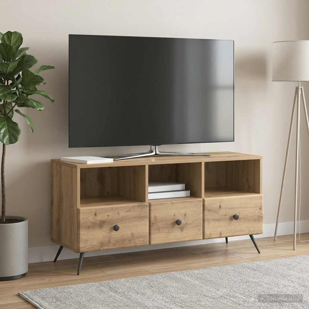 Televizní Skříň 102 X 34,5 X 50 Cm Dub Artisan Kompozitní Dřevo