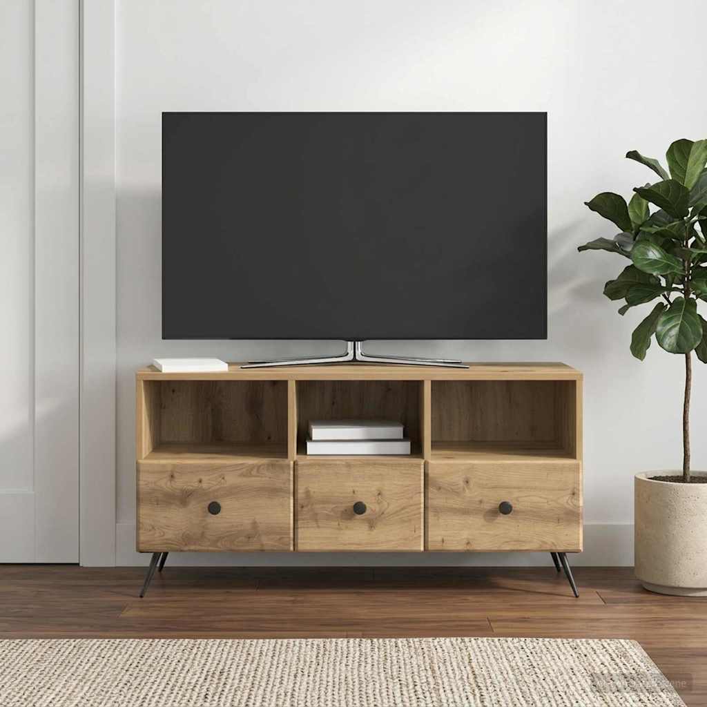 Televizní Skříň 102 X 34,5 X 50 Cm Dub Artisan Kompozitní Dřevo