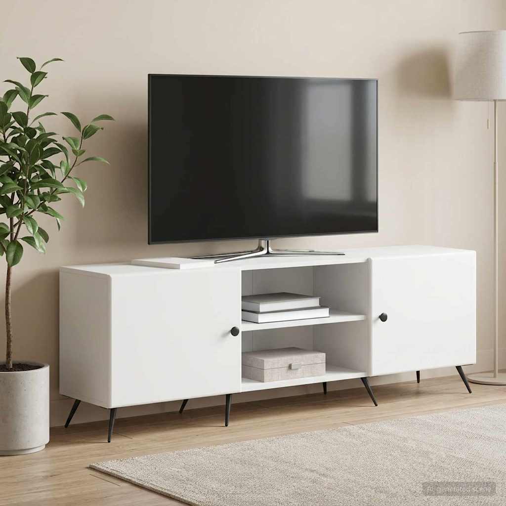 Televizní Skříň Bílá 150 X 31 X 50 Cm Kompozitní Dřevo