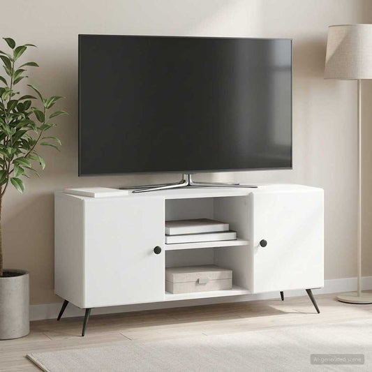 Televizní Skříň Bílá 102 X 34,5 X 50 Cm Kompozitní Dřevo
