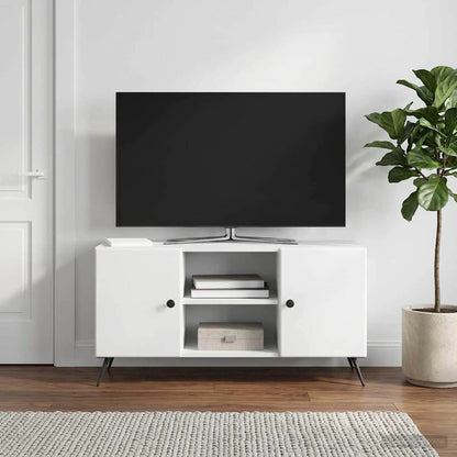 Televizní Skříň Bílá 102 X 34,5 X 50 Cm Kompozitní Dřevo