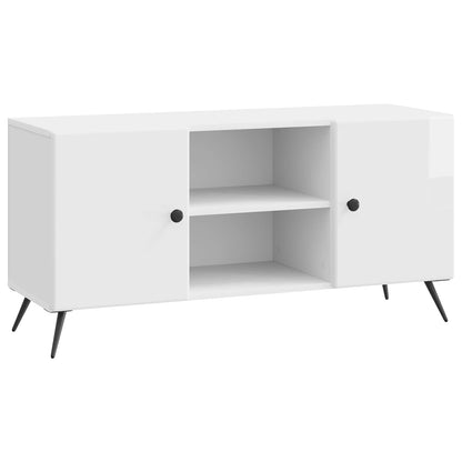 Televizní Skříň Bílá S Vysokým Leskem 102 X 34,5 X 50 Cm