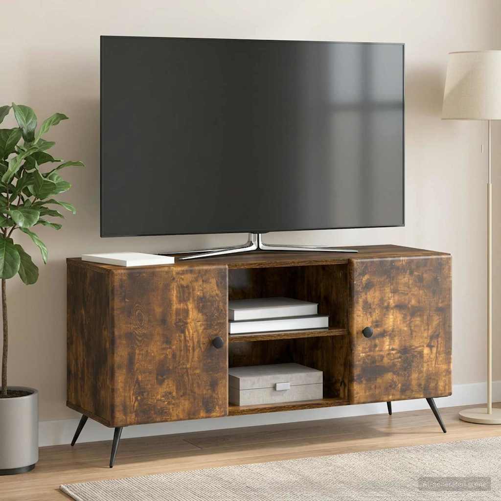 Televizní Skříň Kouřový Dub 102 X 34,5 X 50 Cm Kompozitní Dřevo