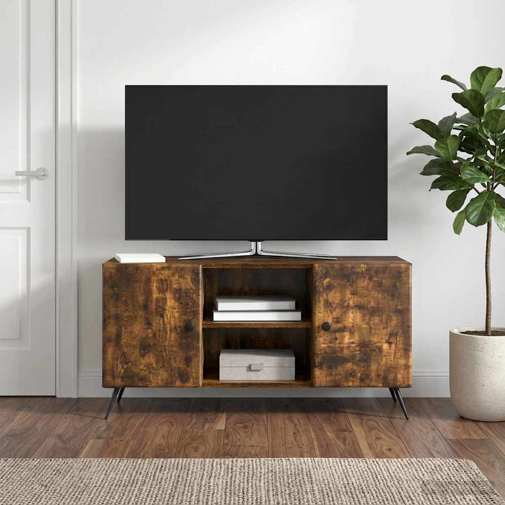 Televizní Skříň Kouřový Dub 102 X 34,5 X 50 Cm Kompozitní Dřevo