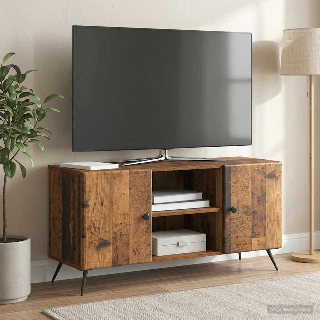 Televizní Skříň Staré Dřevo 102 X 34,5 X 50 Cm Kompozitní Dřevo