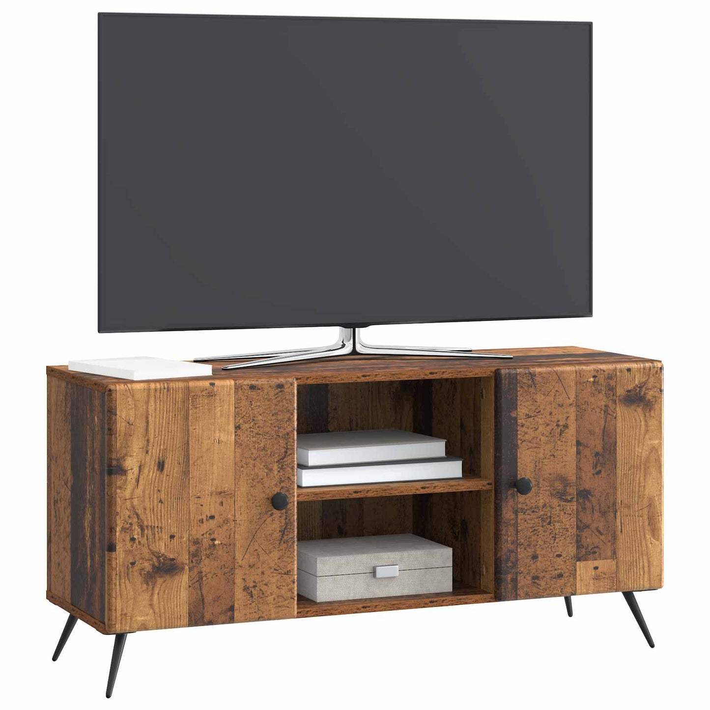 Televizní Skříň Staré Dřevo 102 X 34,5 X 50 Cm Kompozitní Dřevo