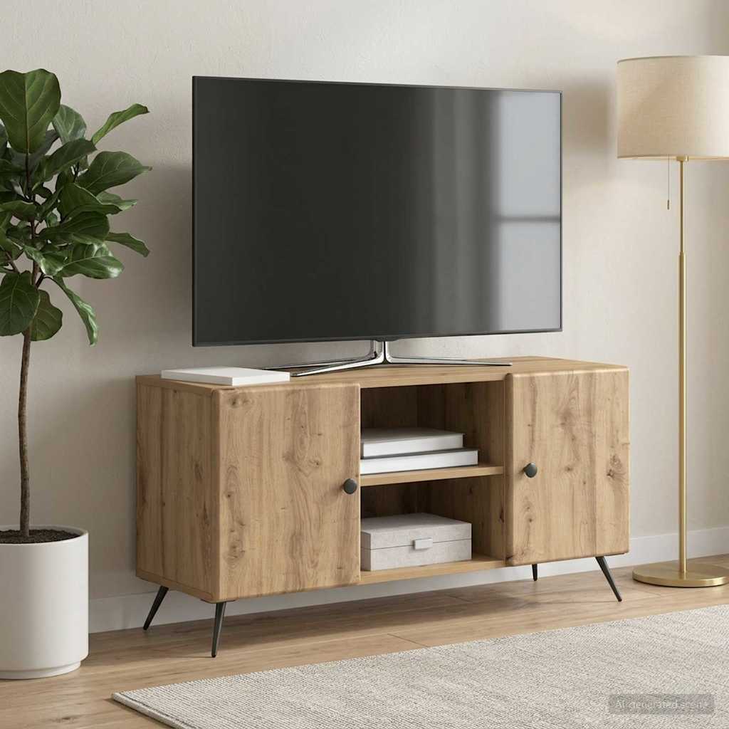 Televizní Skříň 102 X 34,5 X 50 Cm Dub Artisan Kompozitní Dřevo