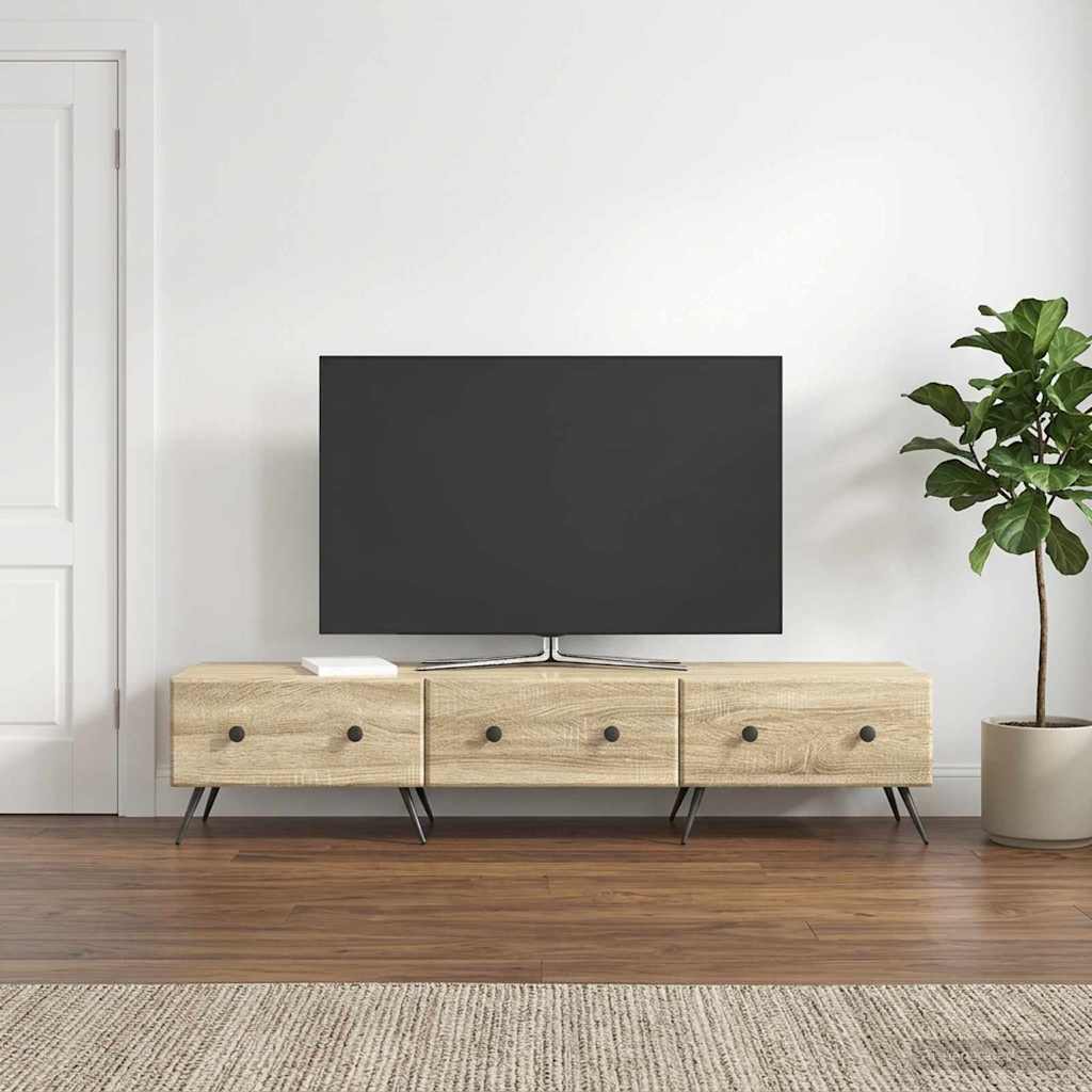 Televizní Skříň Dub Sonoma 147 X 34,5 X 30 Cm Kompozitní Dřevo