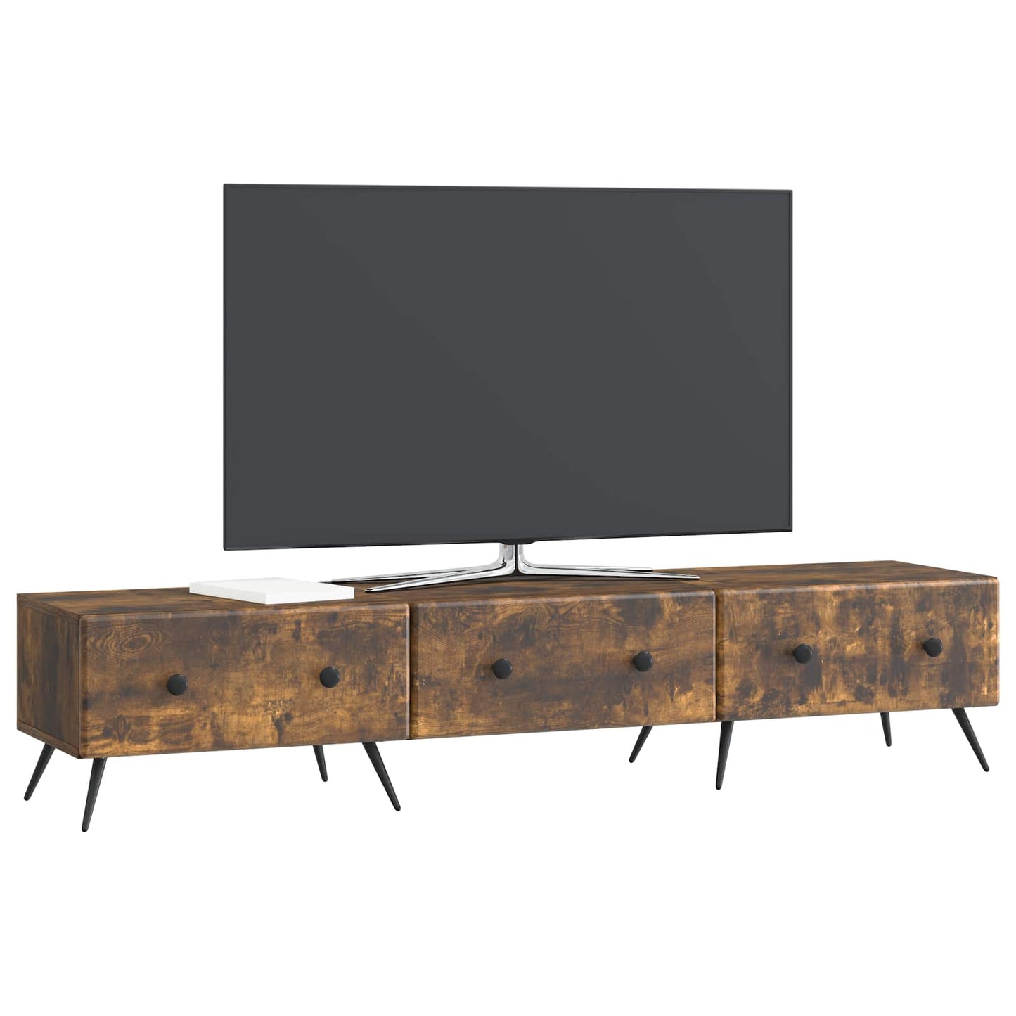 Televizní Skříň Kouřový Dub 147 X 34,5 X 30 Cm Kompozitní Dřevo
