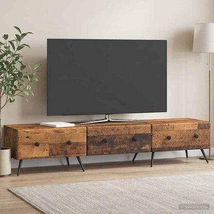 Televizní Skříň Staré Dřevo 147 X 34,5 X 30 Cm Kompozitní Dřevo
