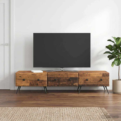 Televizní Skříň Staré Dřevo 147 X 34,5 X 30 Cm Kompozitní Dřevo