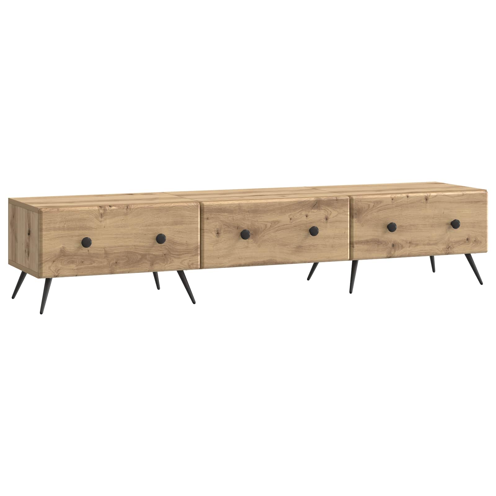 Televizní Skříň 147 X 34,5 X 30 Cm Dub Artisan Kompozitní Dřevo