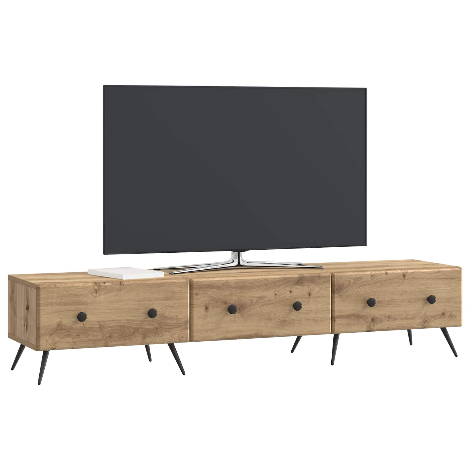 Televizní Skříň 147 X 34,5 X 30 Cm Dub Artisan Kompozitní Dřevo