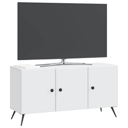 Televizní Skříň Bílá 99 X 34,5 X 50 Cm Kompozitní Dřevo