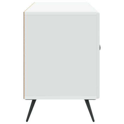 Televizní Skříň Bílá 99 X 34,5 X 50 Cm Kompozitní Dřevo