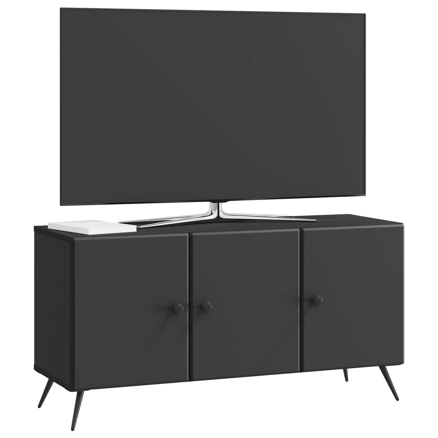 Televizní Skříň Černá 99 X 34,5 X 50 Cm Kompozitní Dřevo