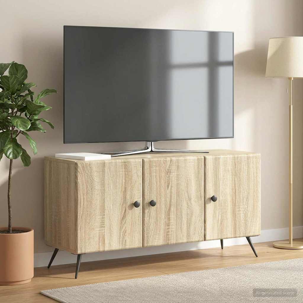 Televizní Skříň Dub Sonoma 99 X 34,5 X 50 Cm Kompozitní Dřevo