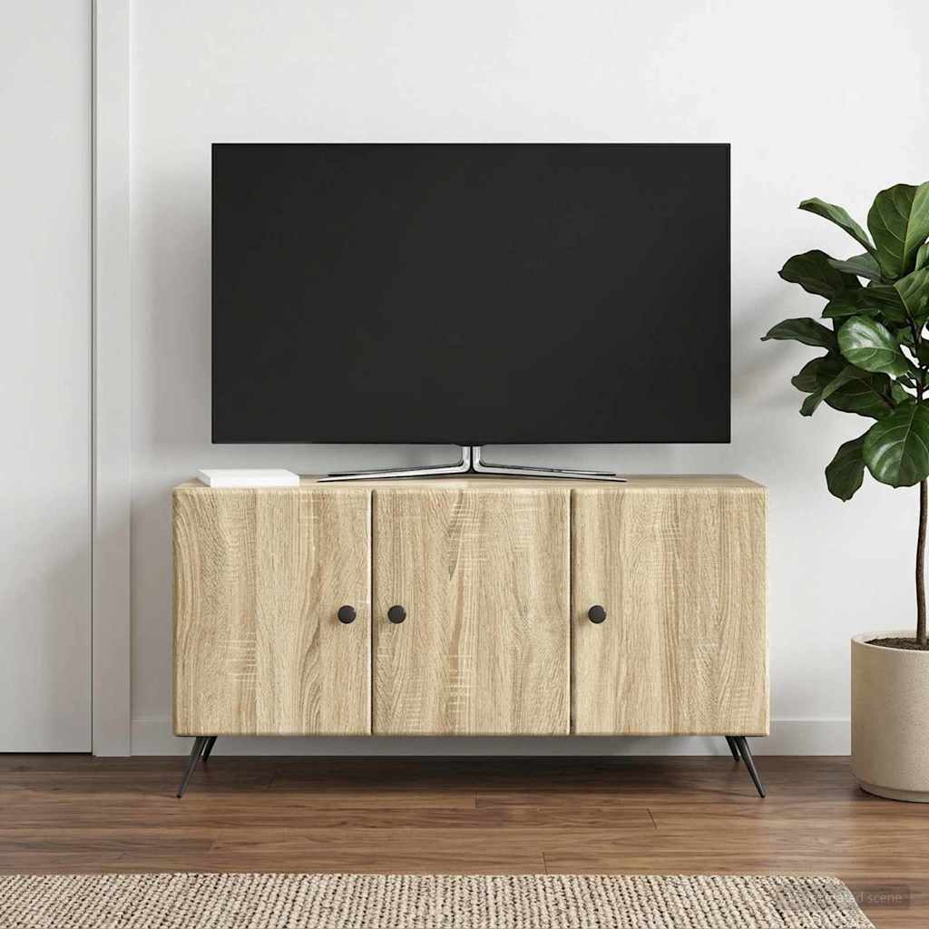 Televizní Skříň Dub Sonoma 99 X 34,5 X 50 Cm Kompozitní Dřevo