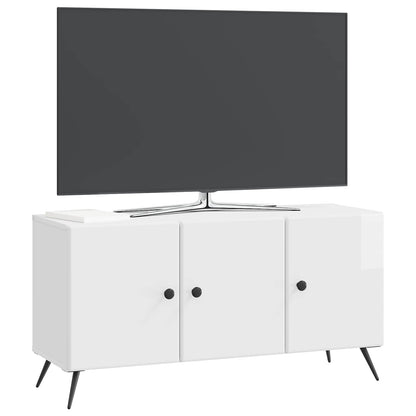 Televizní Skříň Bílá S Vysokým Leskem 99 X 34,5 X 50 Cm
