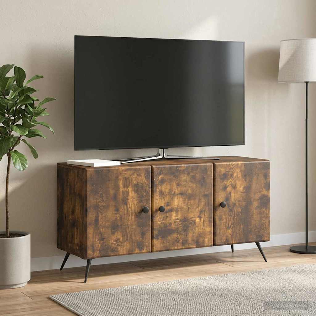 Televizní Skříň Kouřový Dub 99 X 34,5 X 50 Cm Kompozitní Dřevo
