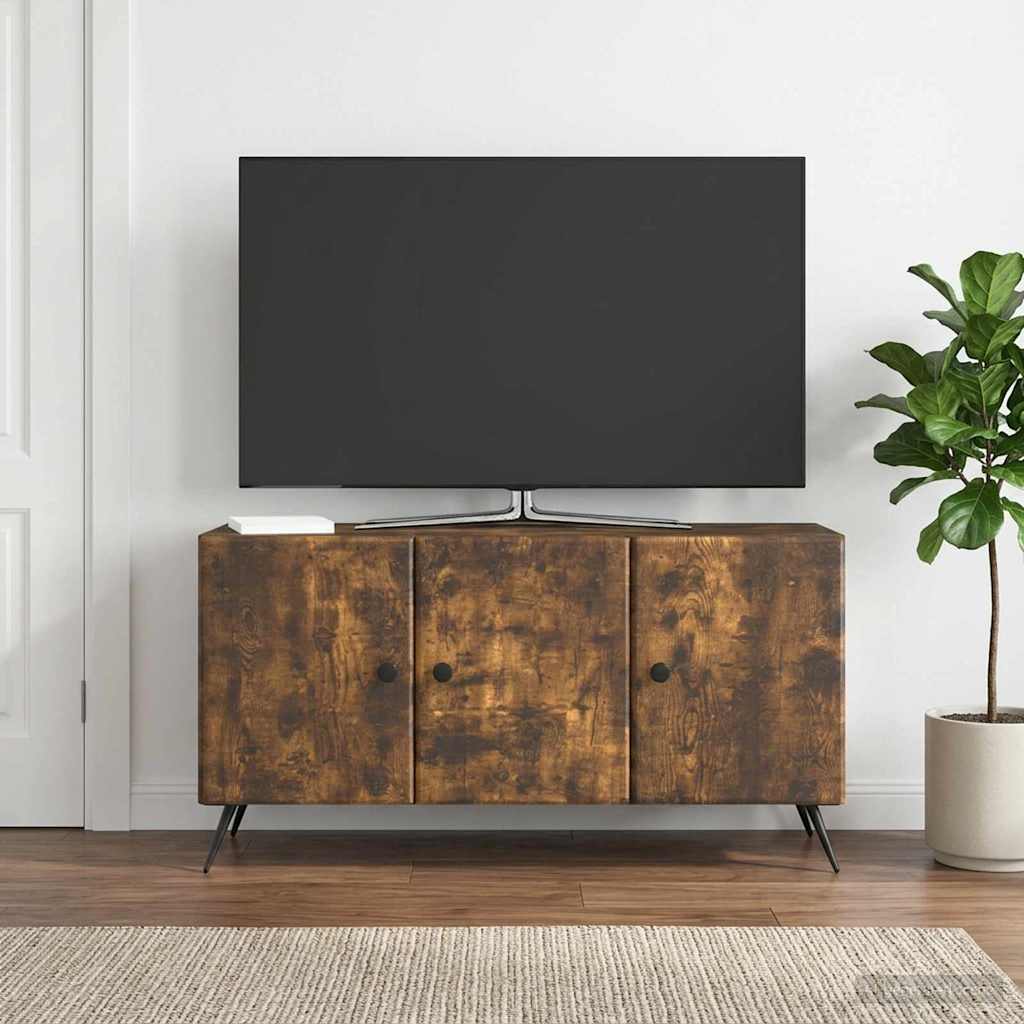 Televizní Skříň Kouřový Dub 99 X 34,5 X 50 Cm Kompozitní Dřevo