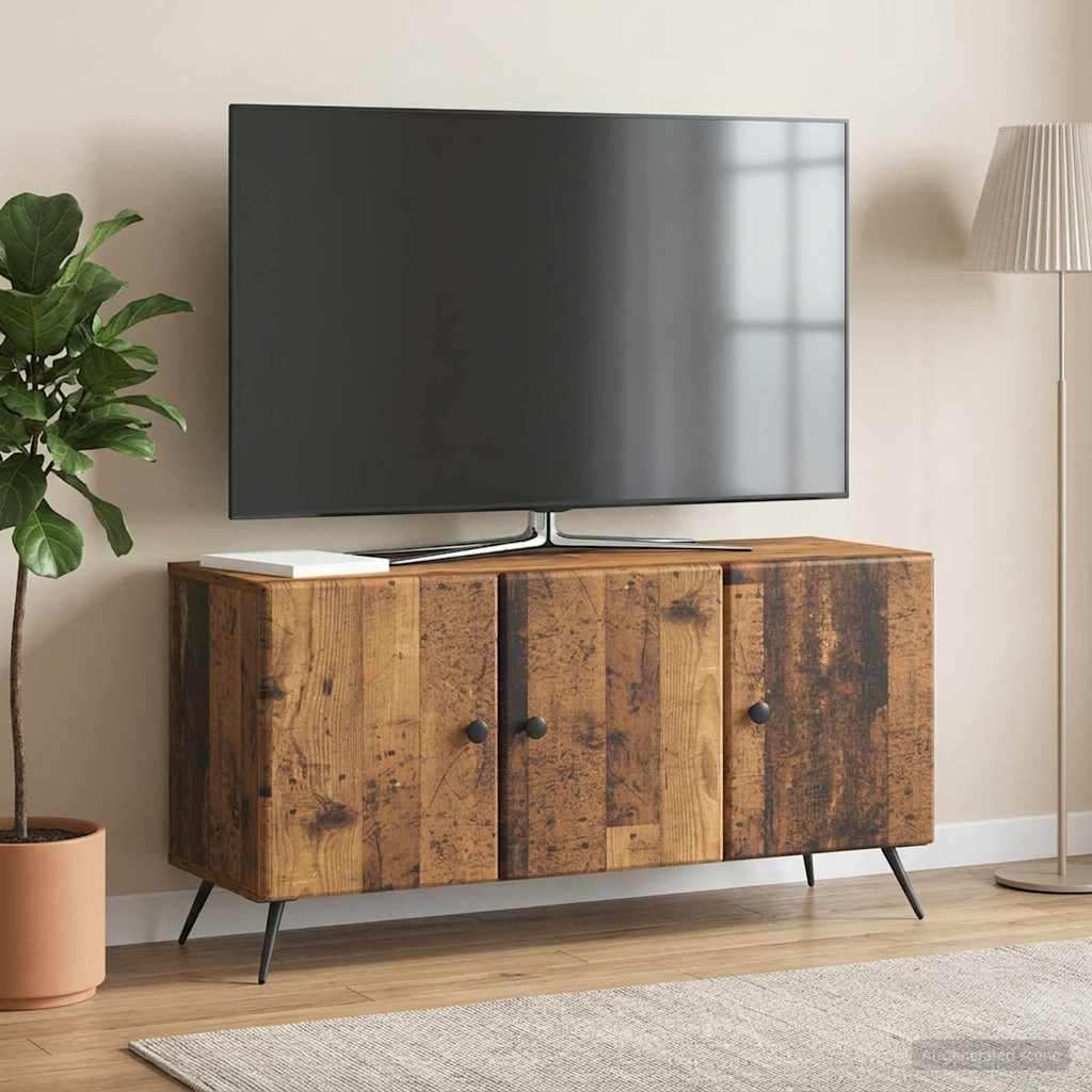 Televizní Skříň Staré Dřevo 99 X 34,5 X 50 Cm Kompozitní Dřevo