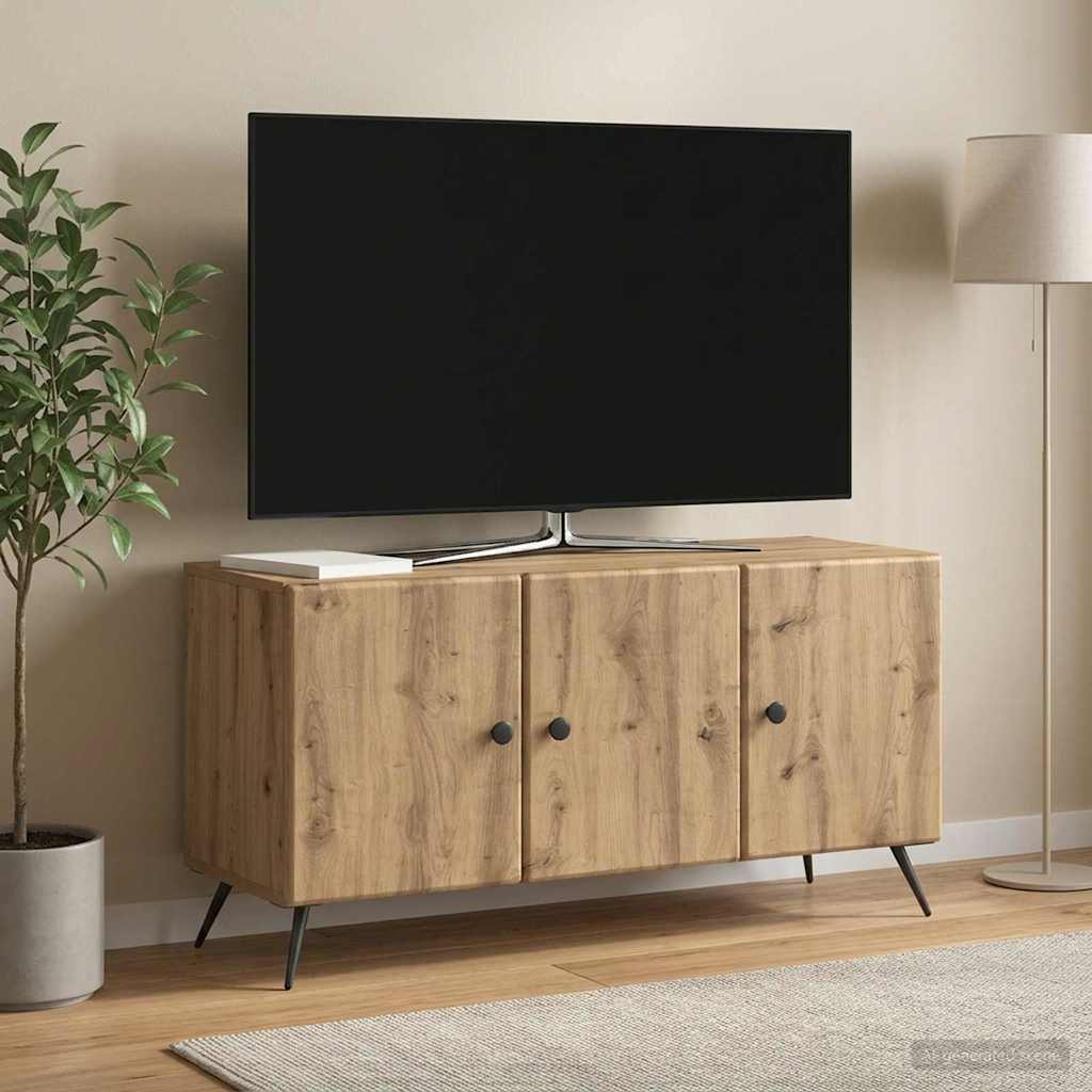 Televizní Skříň 99 X 34,5 X 50 Cm Dub Artisan Kompozitní Dřevo