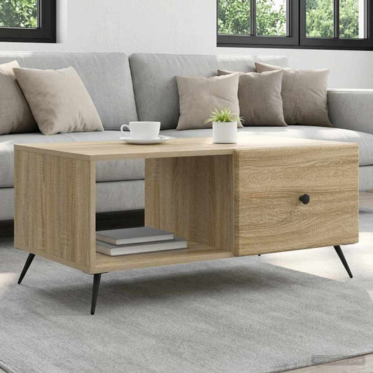 Konferenční Stolek Dub Sonoma 90 X 50 X 40 Cm Kompozitní Dřevo