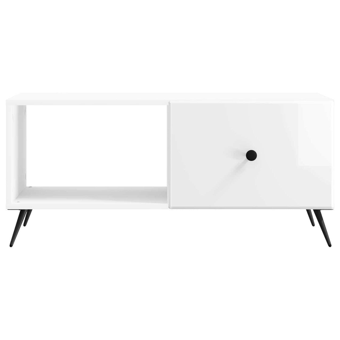 Konferenční Stolek Bílá S Vysokým Leskem 90 X 50 X 40 Cm