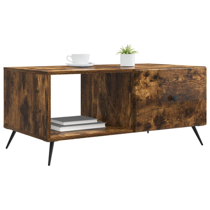 Konferenční Stolek Kouřový Dub 90 X 50 X 40 Cm Kompozitní Dřevo