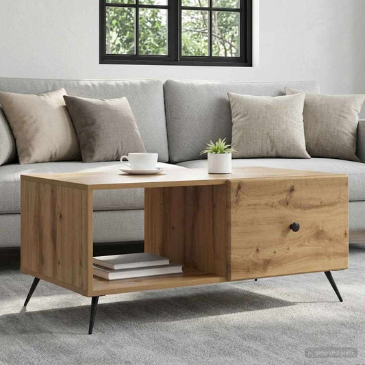 Konferenční Stolek Dub Artisan 90 X 50 X 40 Cm Kompozitní Dřevo