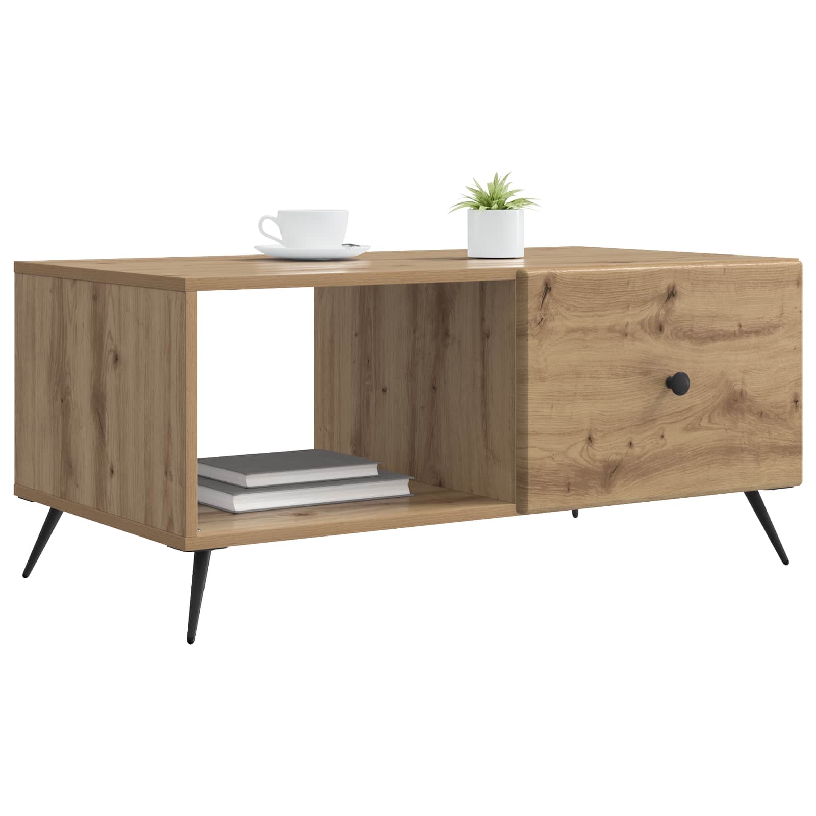 Konferenční Stolek Dub Artisan 90 X 50 X 40 Cm Kompozitní Dřevo