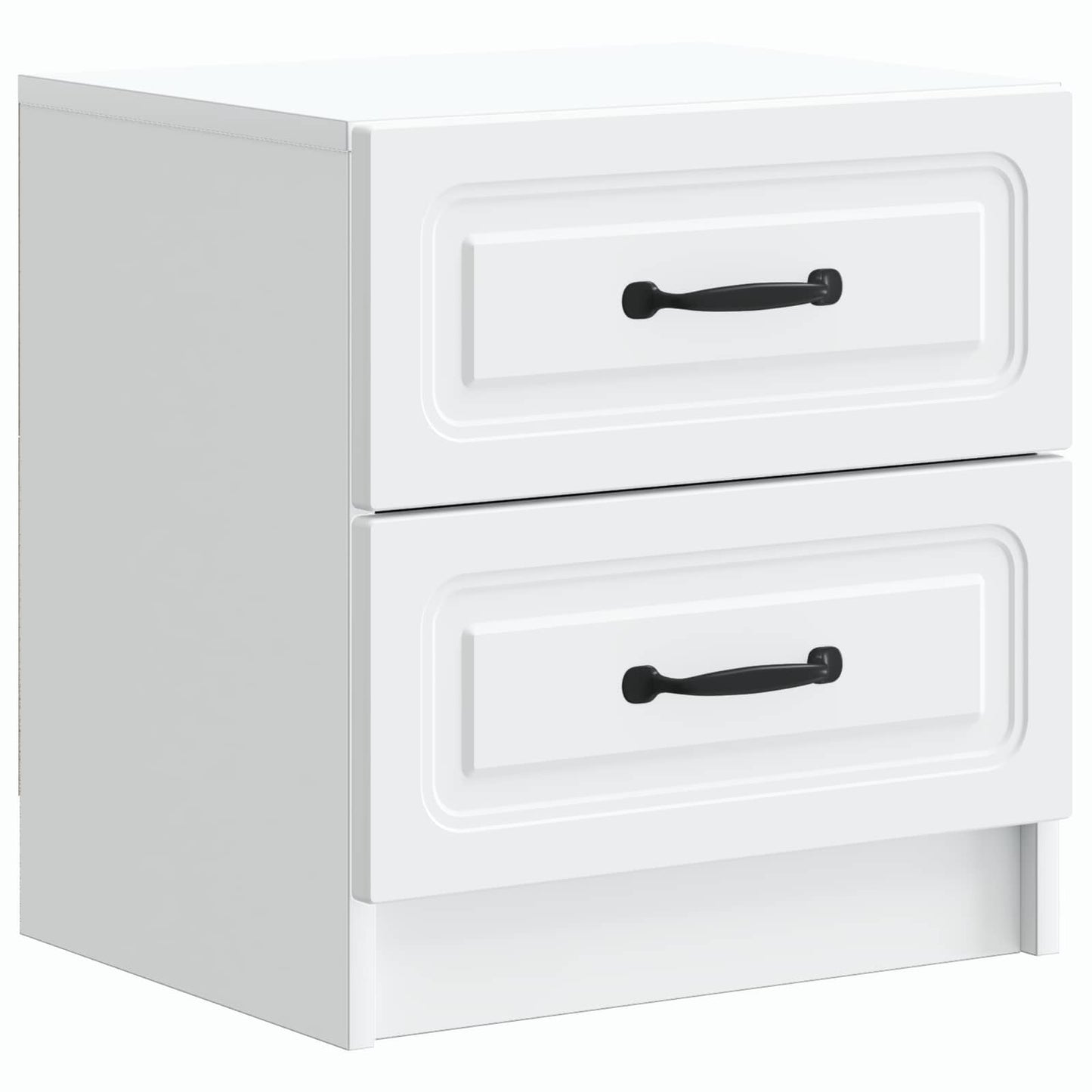 Noční Skříňka 2 Pcs Bílá 43 X 34,5 X 44,5 Cm Kompozitní Dřevo