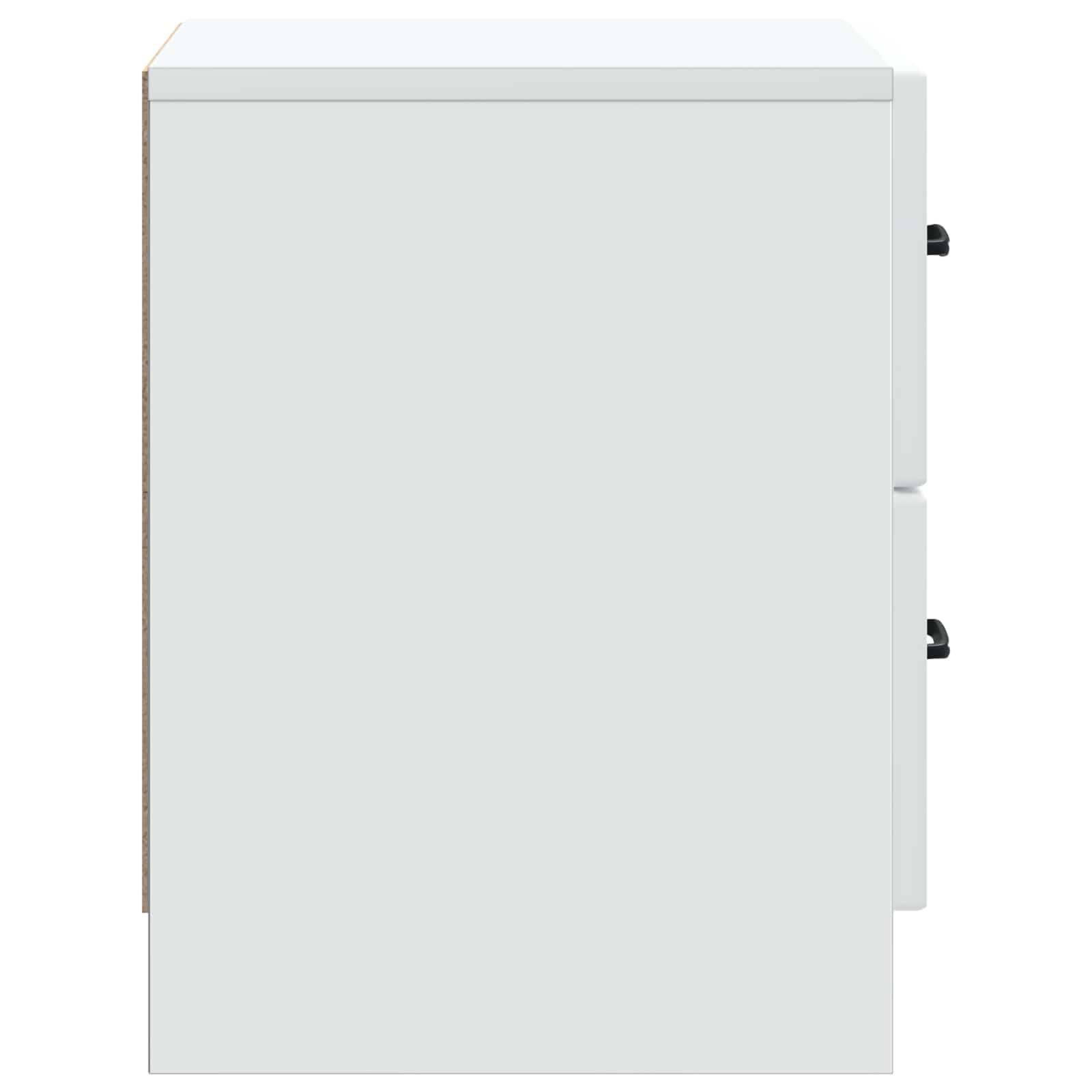 Noční Skříňka 2 Pcs Bílá 43 X 34,5 X 44,5 Cm Kompozitní Dřevo