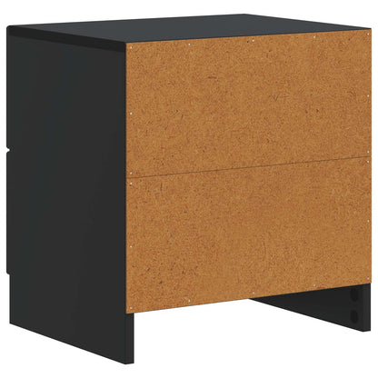 Noční Skříňka 2 Pcs Černá 43 X 34,5 X 44,5 Cm Kompozitní Dřevo