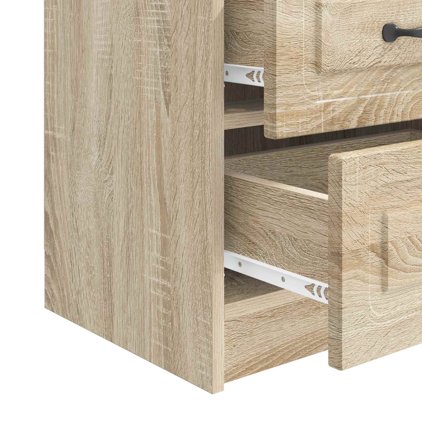 Noční Skříňka Se Zásuvkou 2 Pcs Dub Sonoma 43 X 34,5 X 44,5 Cm