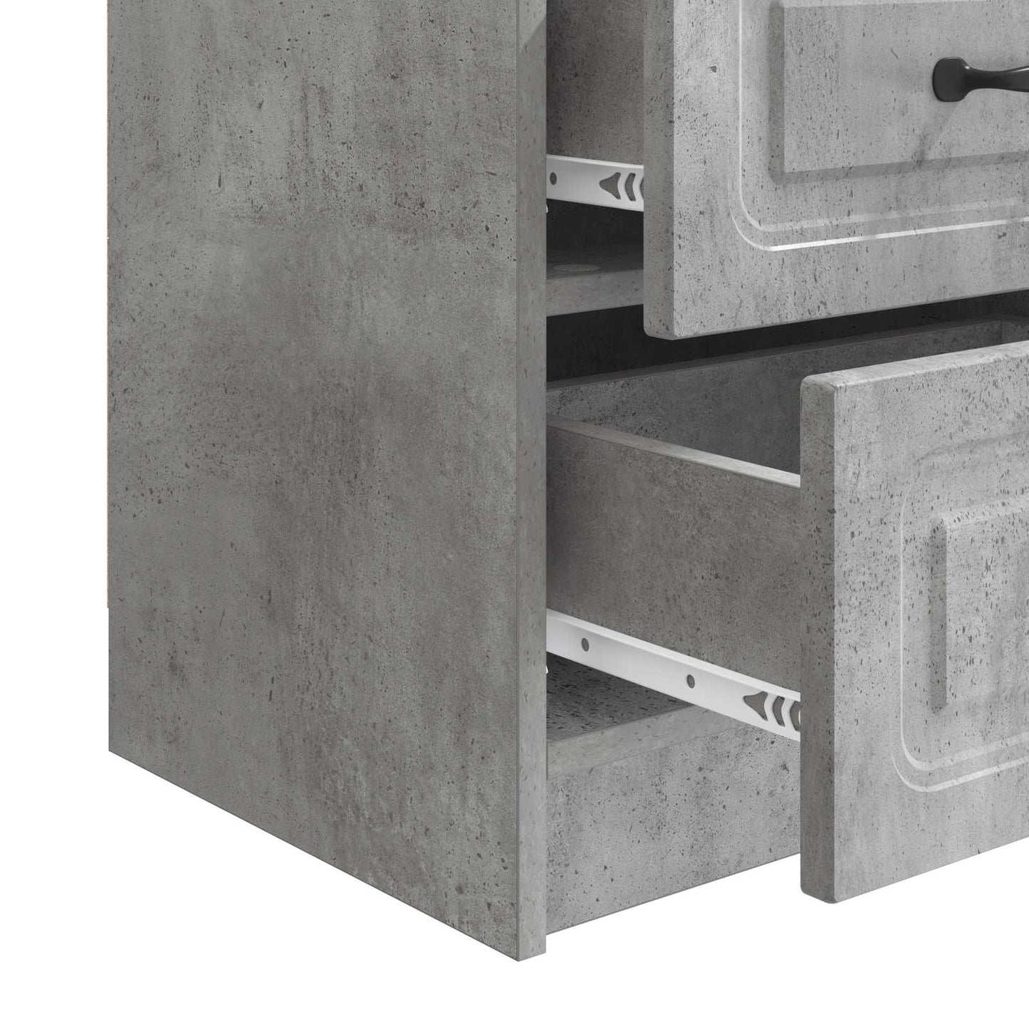 Noční Skříňka 2 Pcs Betonově Šedá 43 X 34,5 X 44,5 Cm
