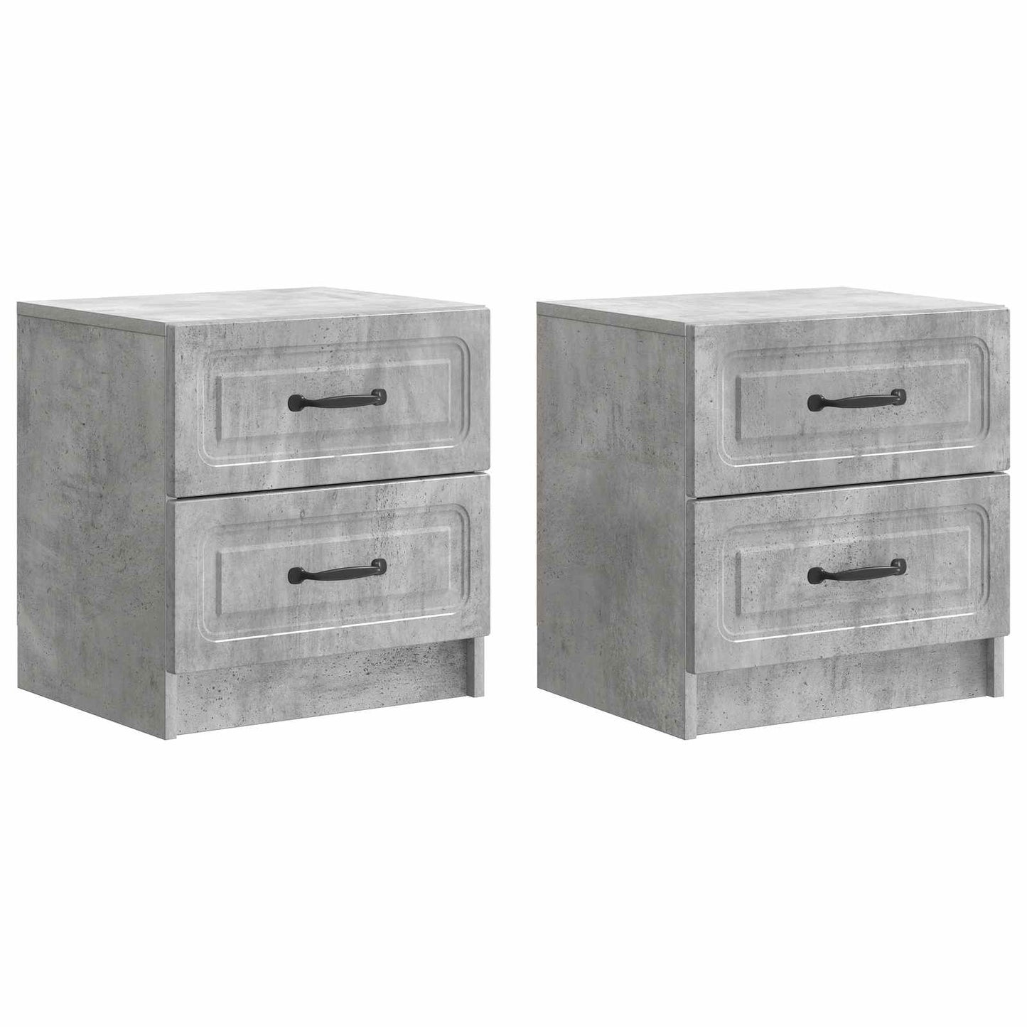 Noční Skříňka 2 Pcs Betonově Šedá 43 X 34,5 X 44,5 Cm