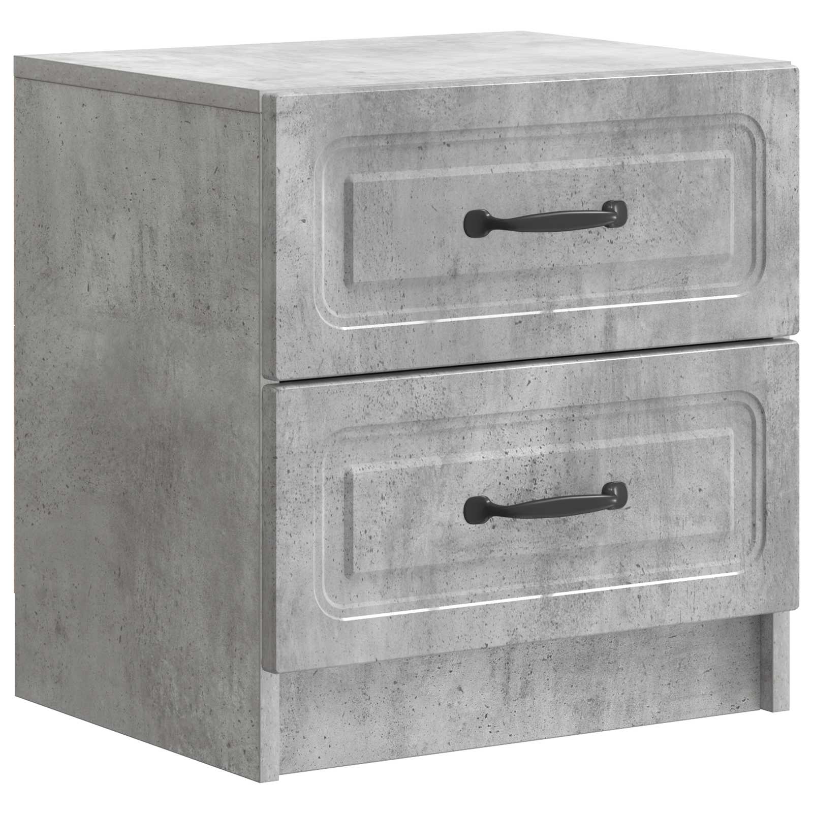 Noční Skříňka 2 Pcs Betonově Šedá 43 X 34,5 X 44,5 Cm