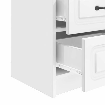Noční Skříňka 2 Pcs Bílá S Vysokým Leskem 43 X 34,5 X 44,5 Cm