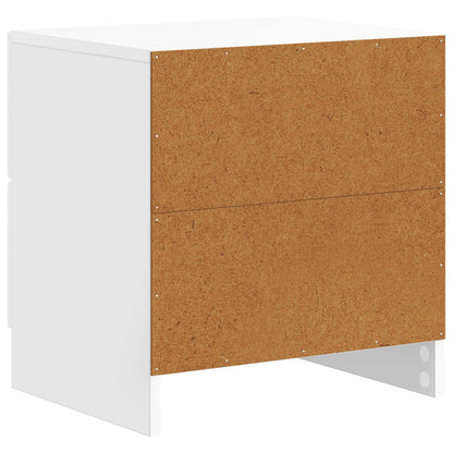 Noční Skříňka 2 Pcs Bílá S Vysokým Leskem 43 X 34,5 X 44,5 Cm