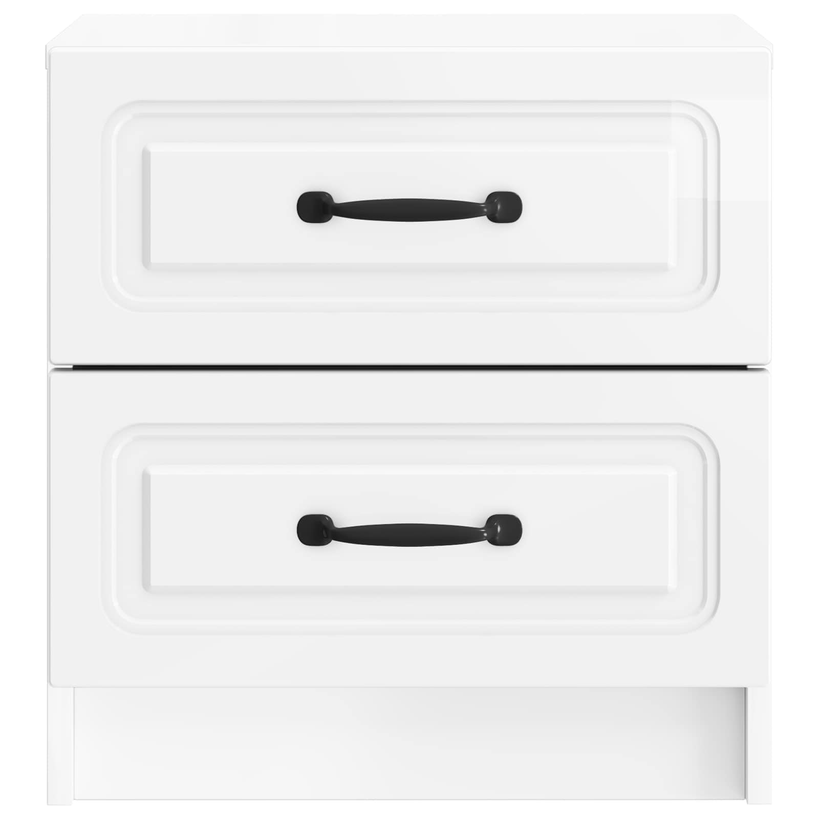 Noční Skříňka 2 Pcs Bílá S Vysokým Leskem 43 X 34,5 X 44,5 Cm