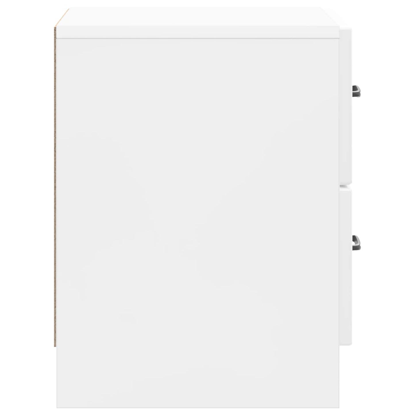 Noční Skříňka 2 Pcs Bílá S Vysokým Leskem 43 X 34,5 X 44,5 Cm