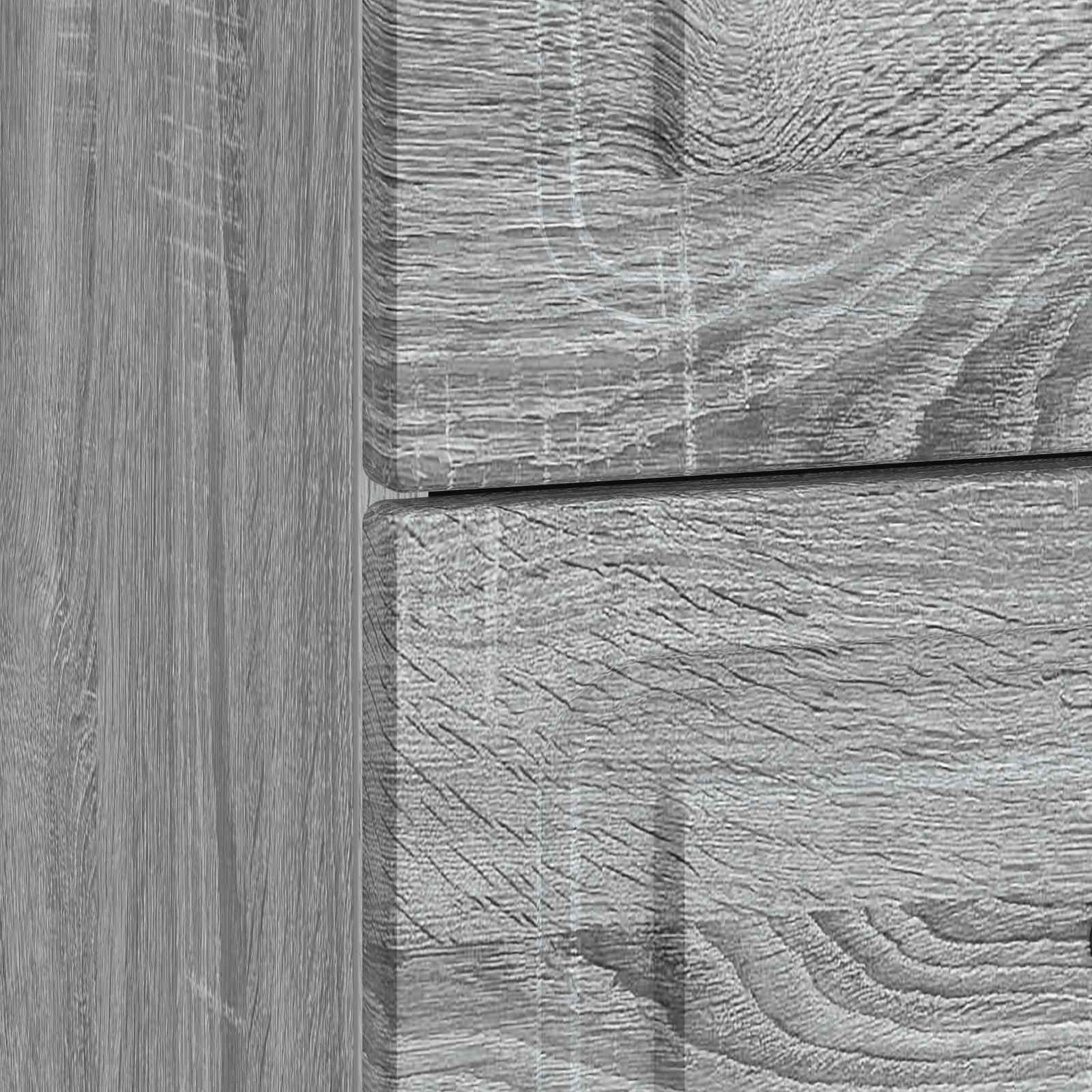 Noční Skříňka Se Zásuvkou 2 Pcs Šedá Sonoma 43 X 34,5 X 44,5 Cm