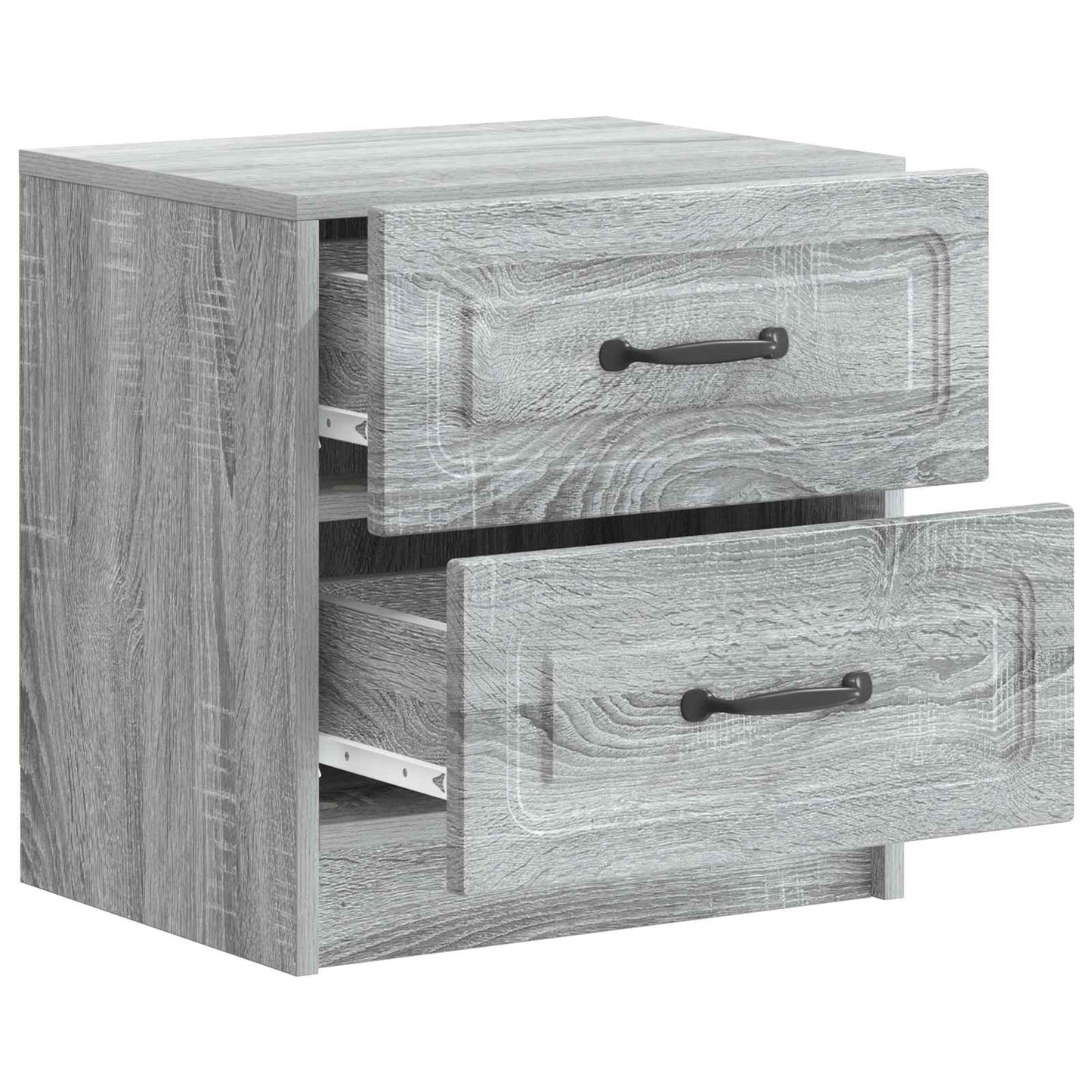 Noční Skříňka Se Zásuvkou 2 Pcs Šedá Sonoma 43 X 34,5 X 44,5 Cm