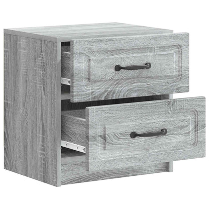Noční Skříňka Se Zásuvkou 2 Pcs Šedá Sonoma 43 X 34,5 X 44,5 Cm
