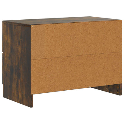 Noční Skříňka Kouřový Dub 62 X 34,5 X 44,5 Cm Kompozitní Dřevo