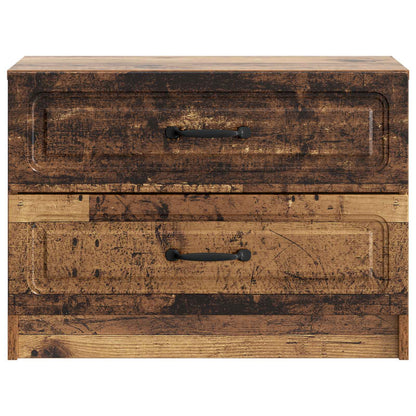 Noční Skříňka Staré Dřevo 62 X 34,5 X 44,5 Cm Kompozitní Dřevo
