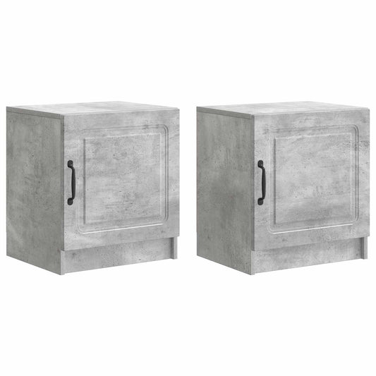 Noční Skříňka 2 Pcs Betonově Šedá 43 X 34,5 X 47 Cm