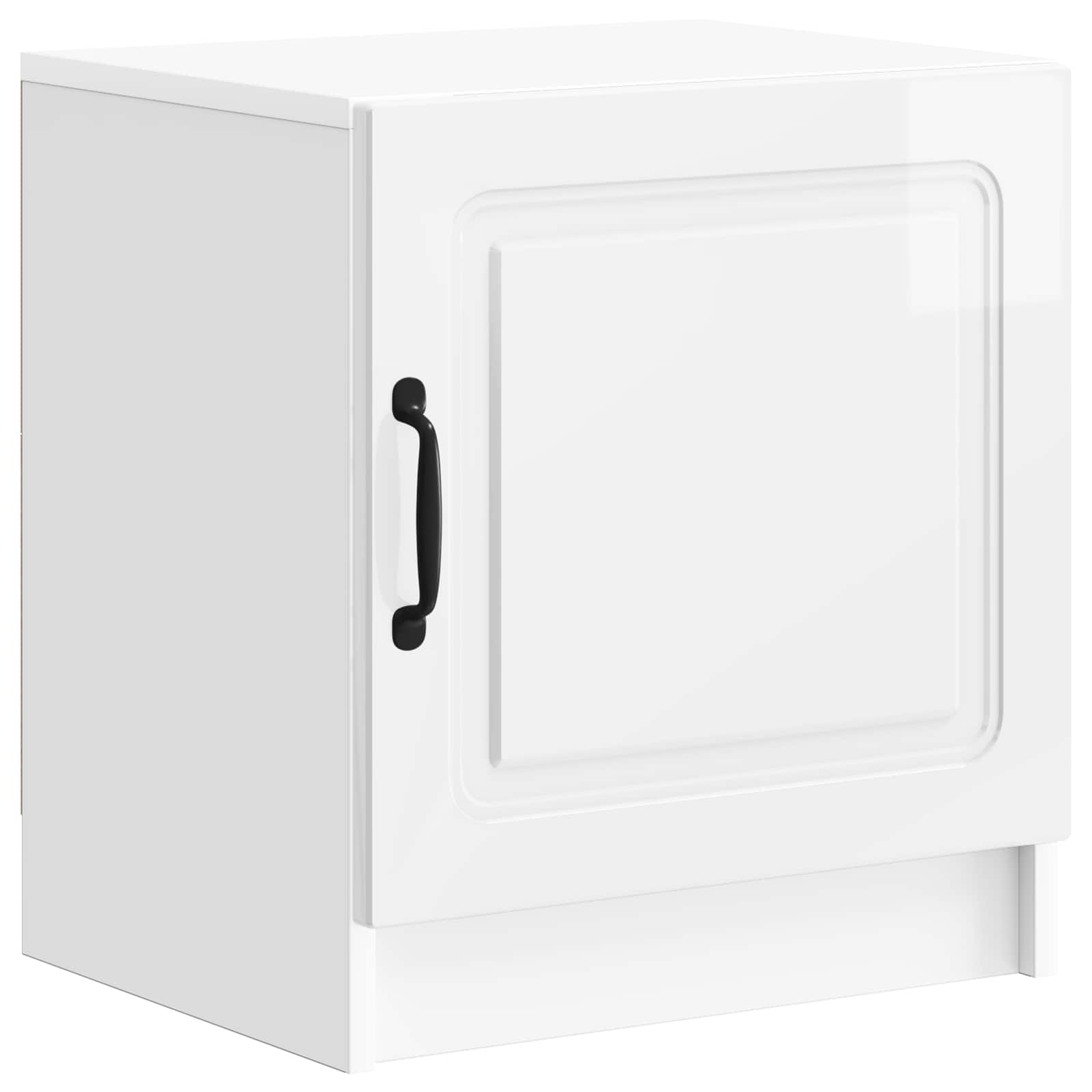 Noční Skříňka 2 Pcs Bílá S Vysokým Leskem 43 X 34,5 X 47 Cm